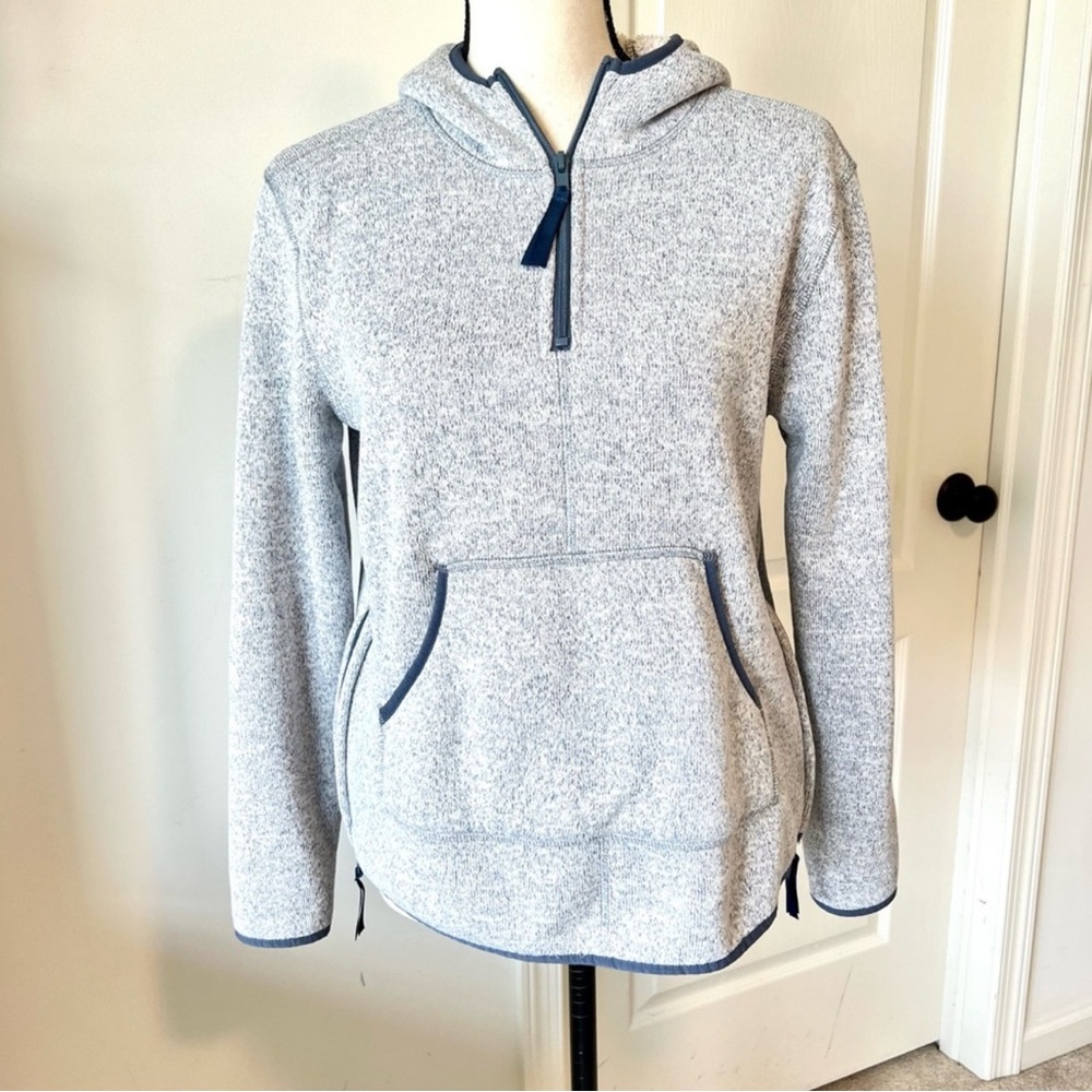 THREAD & SUPPLY Cozy 1/4 Zip Hooded Pullover Fleece Sweatshirt—SZ. XS